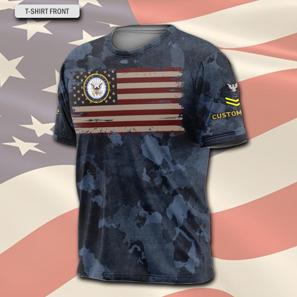 US Navy, E 5 Red - T-Shirt - Image 2