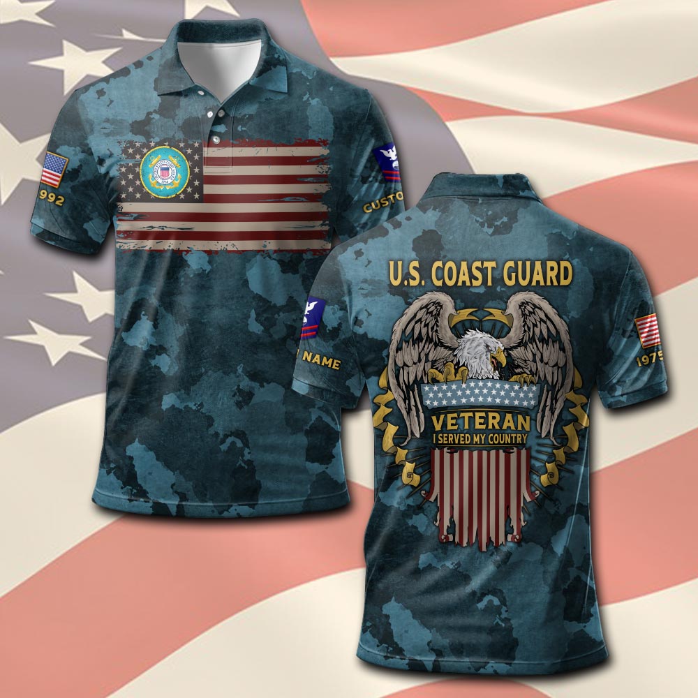 US Coast Guard, E 4 Red - Polo Shirt