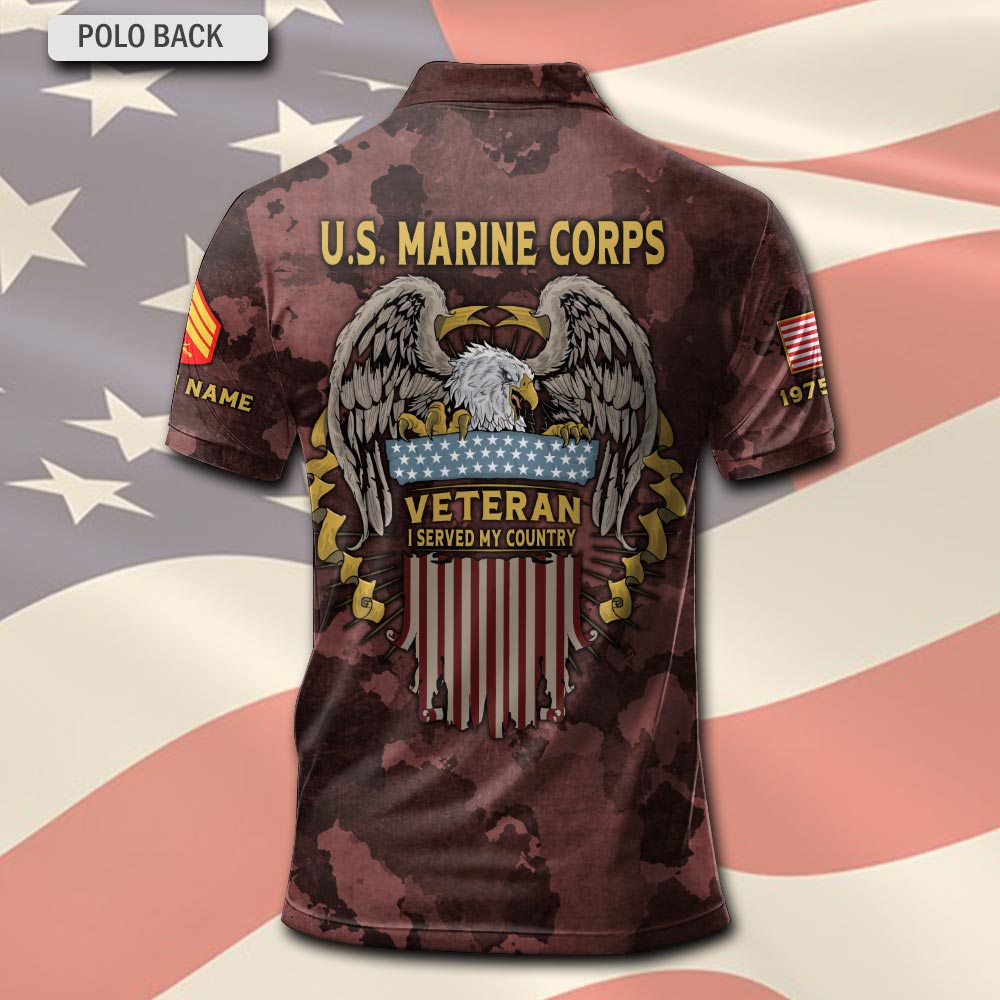 US Marine Corps, No One Gets Left Behind - Polo Shirt - Image 3