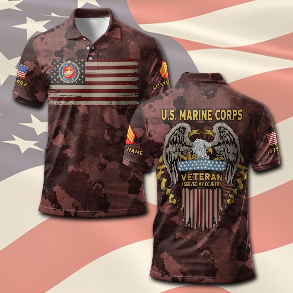 US Marine Corps, No One Gets Left Behind - Polo Shirt