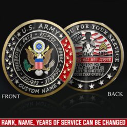 US Army, O 2 Army First Lieutenant - Military Printed Challenge Coin