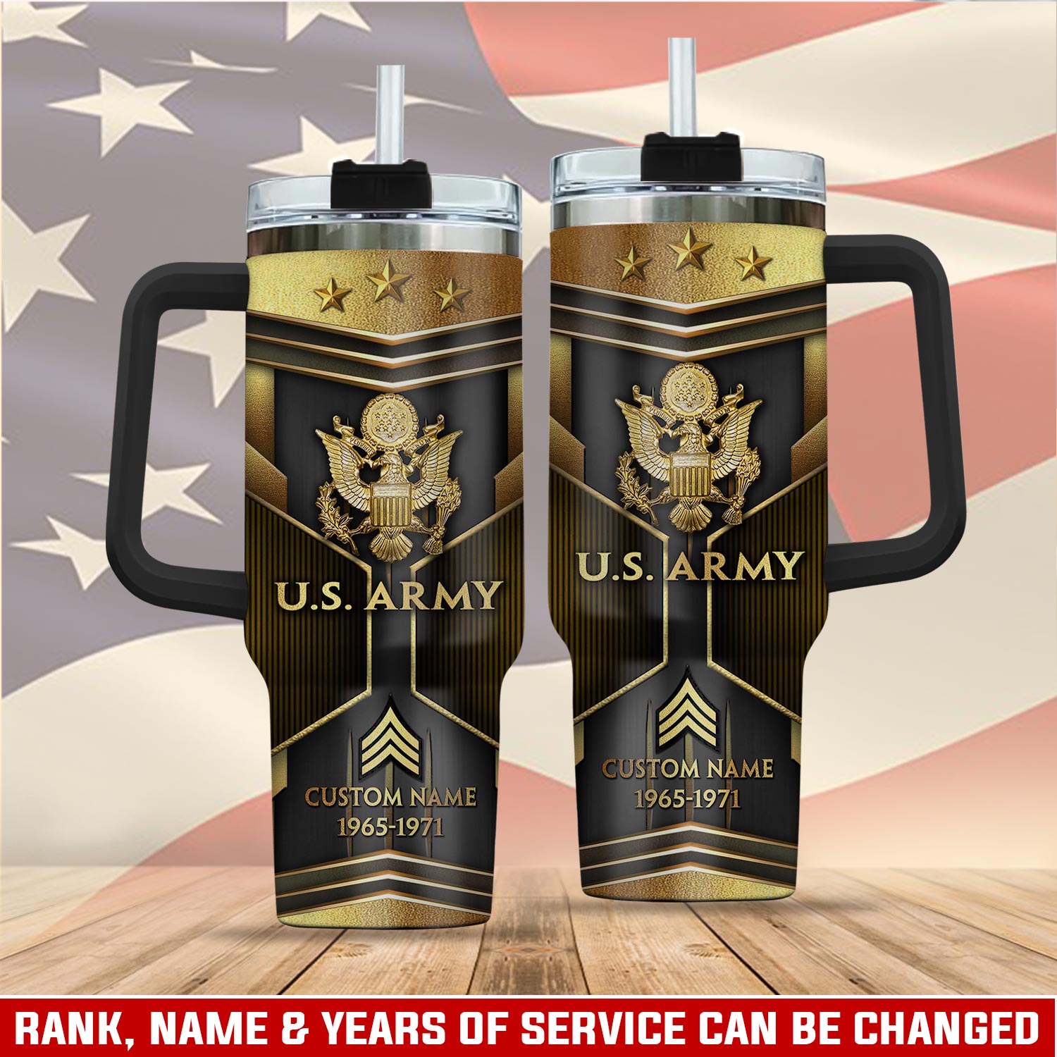 US Army, Freedom Over Fear - Stainless Steel Tumbler 40oz