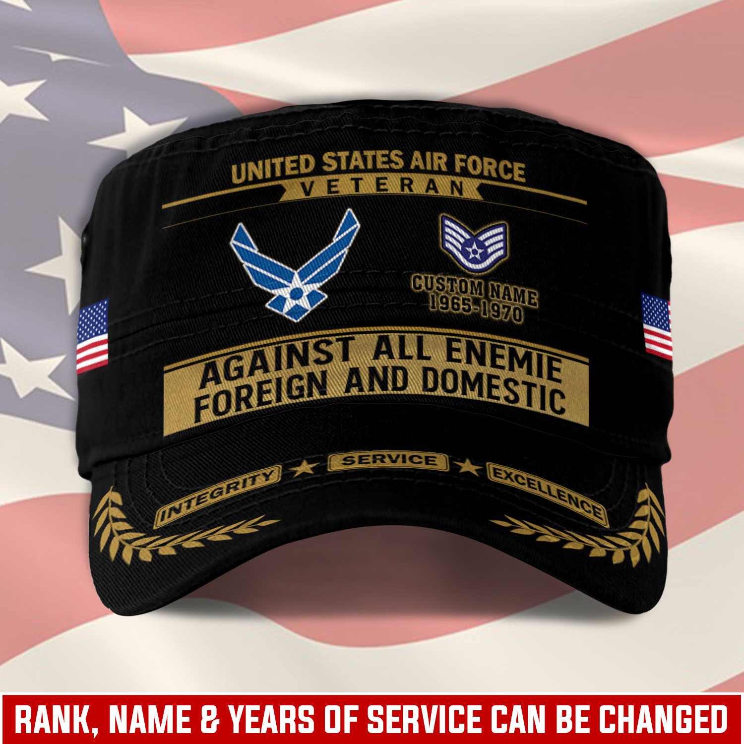 US Air Force , American By Birth, Veteran By Choice - Military Cap