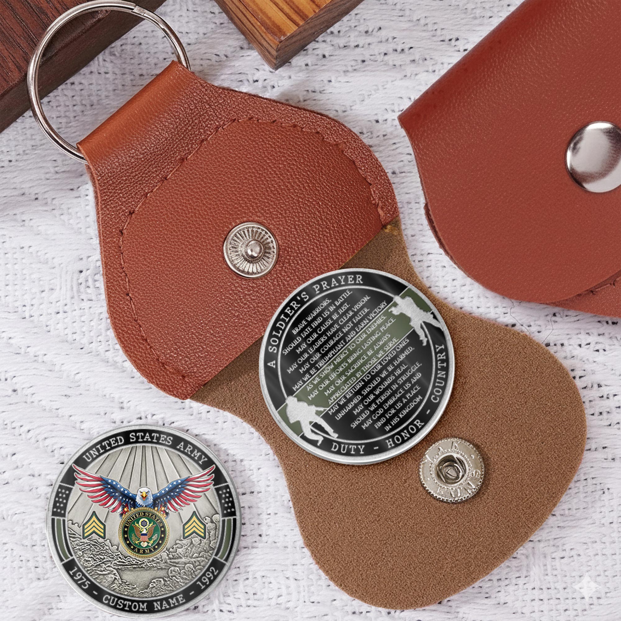 US Army, Duty, Honor, Country - Military Printed Challenge Coin - Image 5