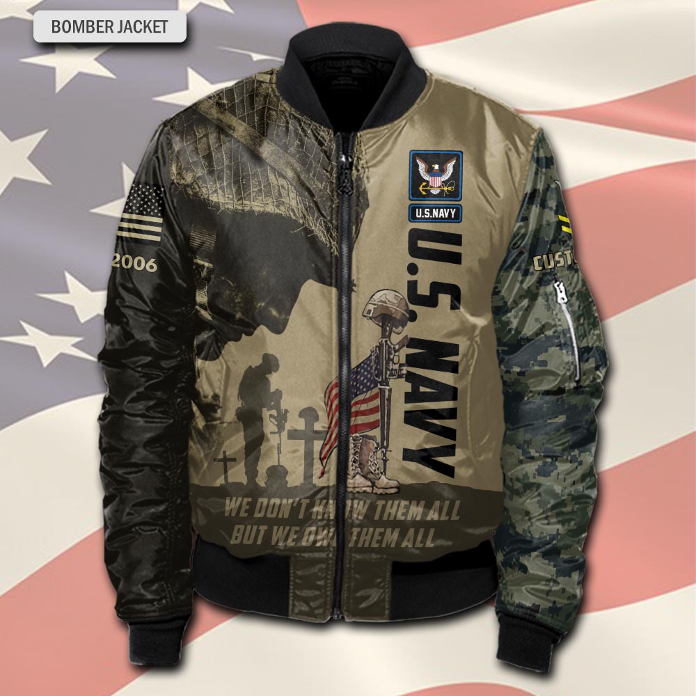 US Navy, E 7 Gold - Bomber Jacket - Image 2