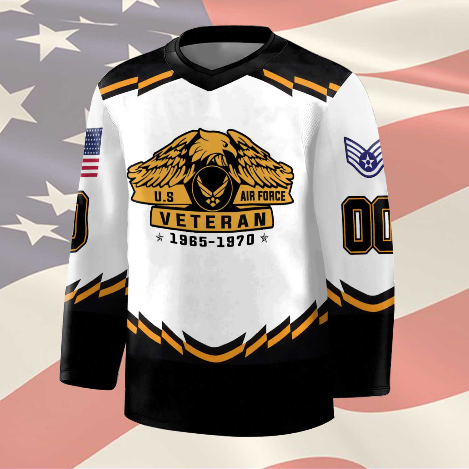 US Air Force , E 3 Air Force Airman First Class - Hockey Jersey - Image 2