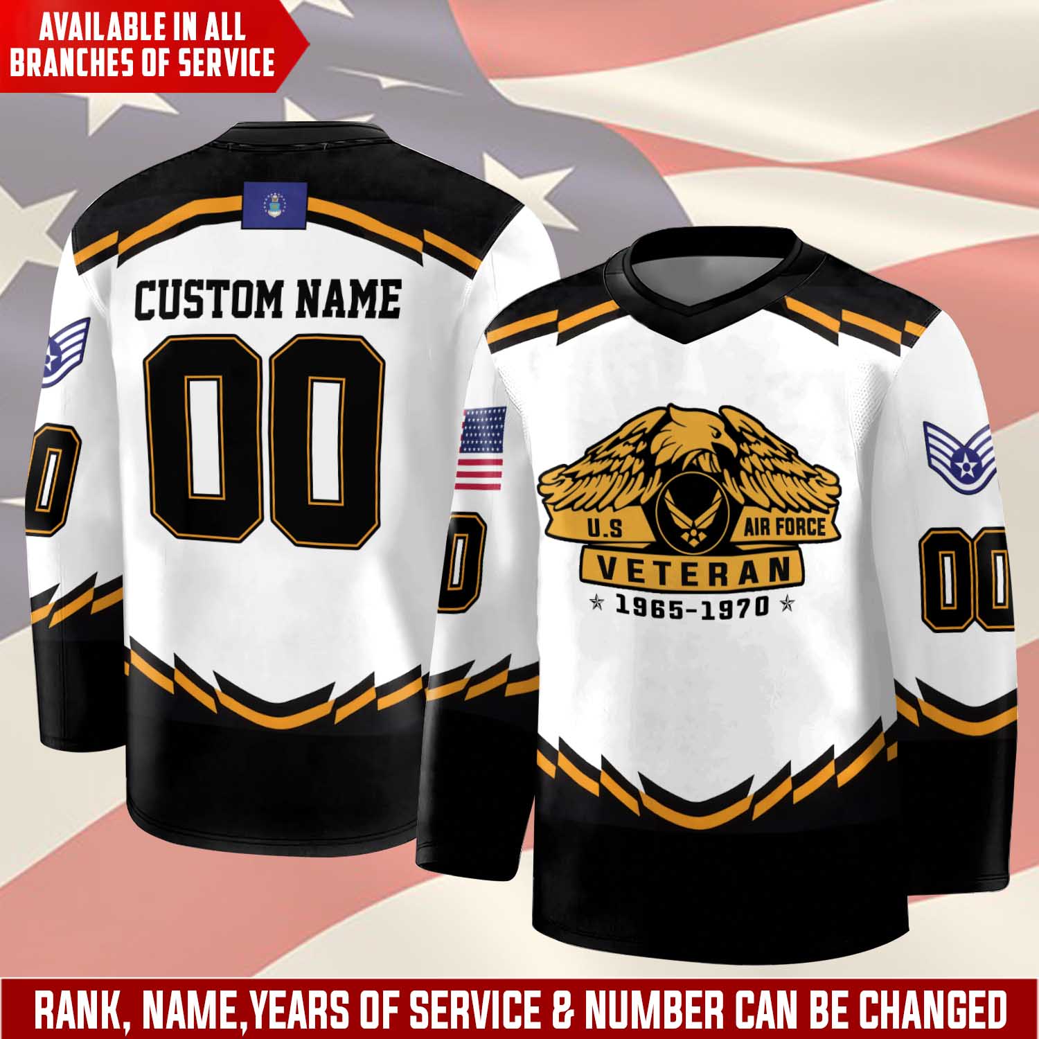 US Air Force , E 3 Air Force Airman First Class - Hockey Jersey