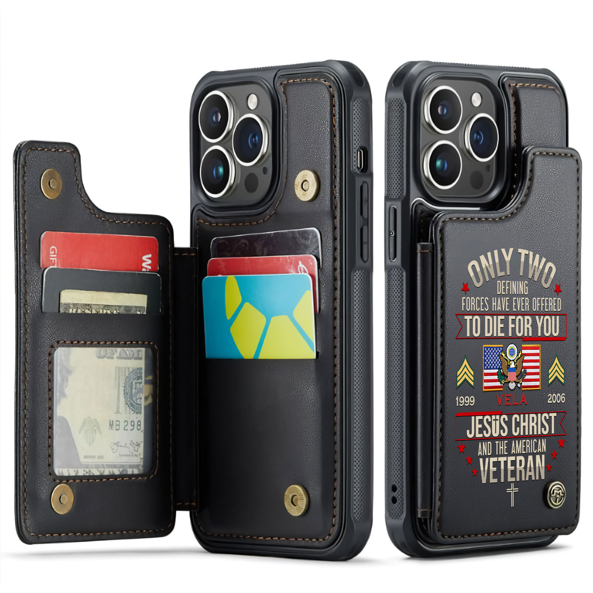 US Army - Leather Flip Phone Case - THFPCustom25120202