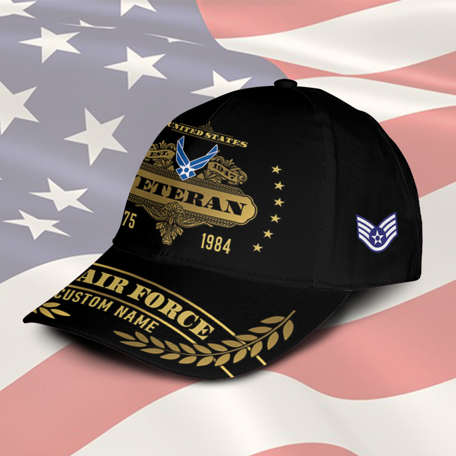 US Air Force, E 8 Air Force Senior Master Sergeant - Classic Cap - Image 2