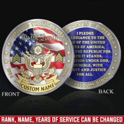 US Army, Remember - Honor - Respect - Military Printed Challenge Coin