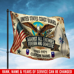 US Coast Guard, Freedom Over Fear - Flying Flag 5×8 Feet(152×244 Cm)