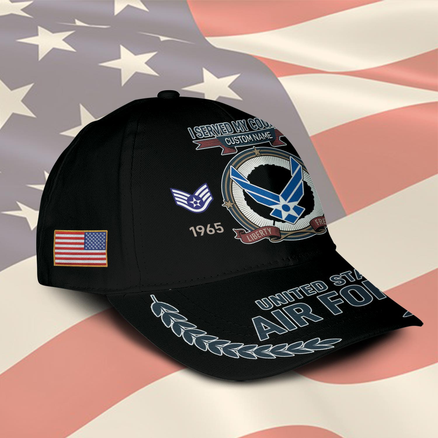 US Air Force, Proud Veteran - Classic Cap - Image 2