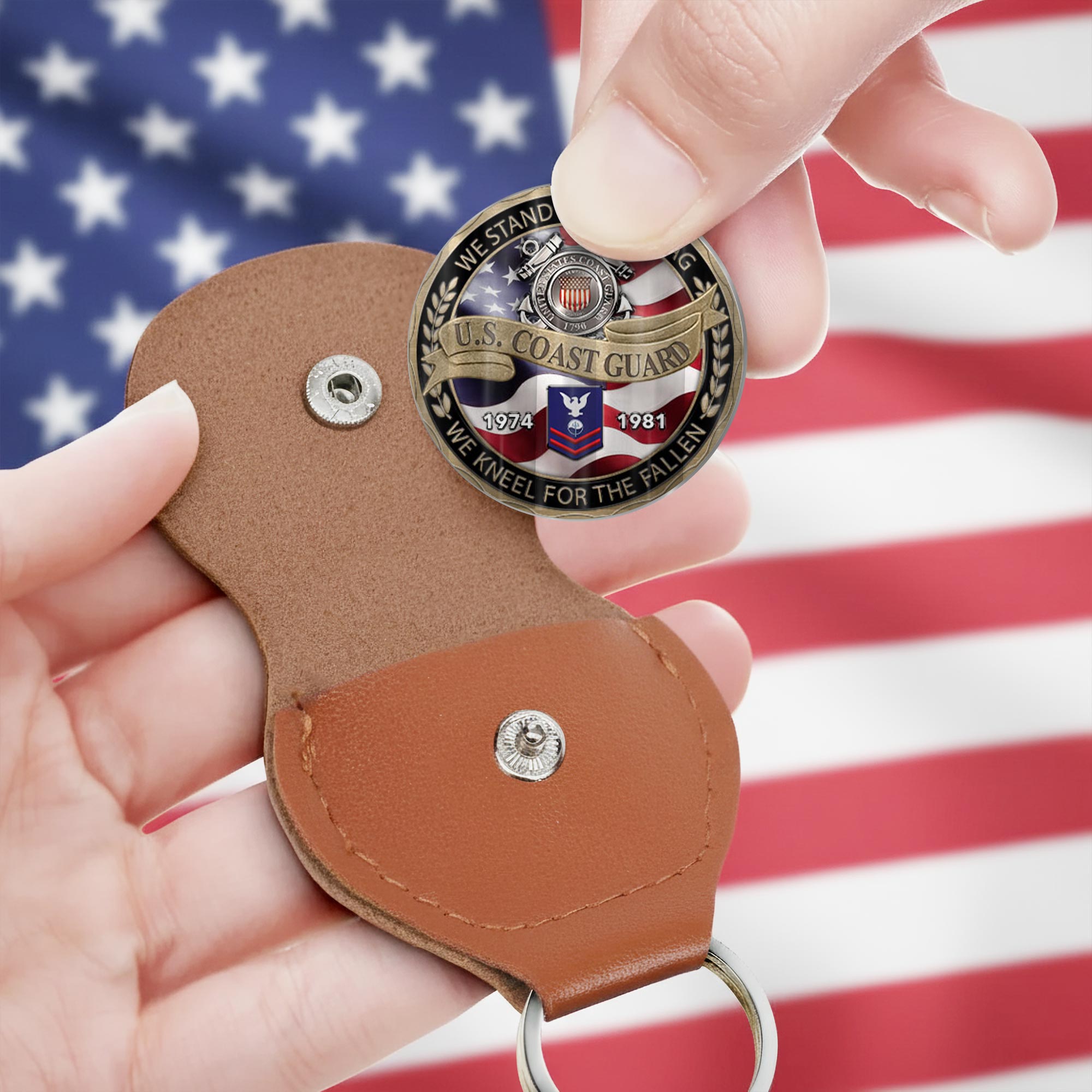 US Coast Guard, Served With Pride - Military Printed Challenge Coin - Image 3