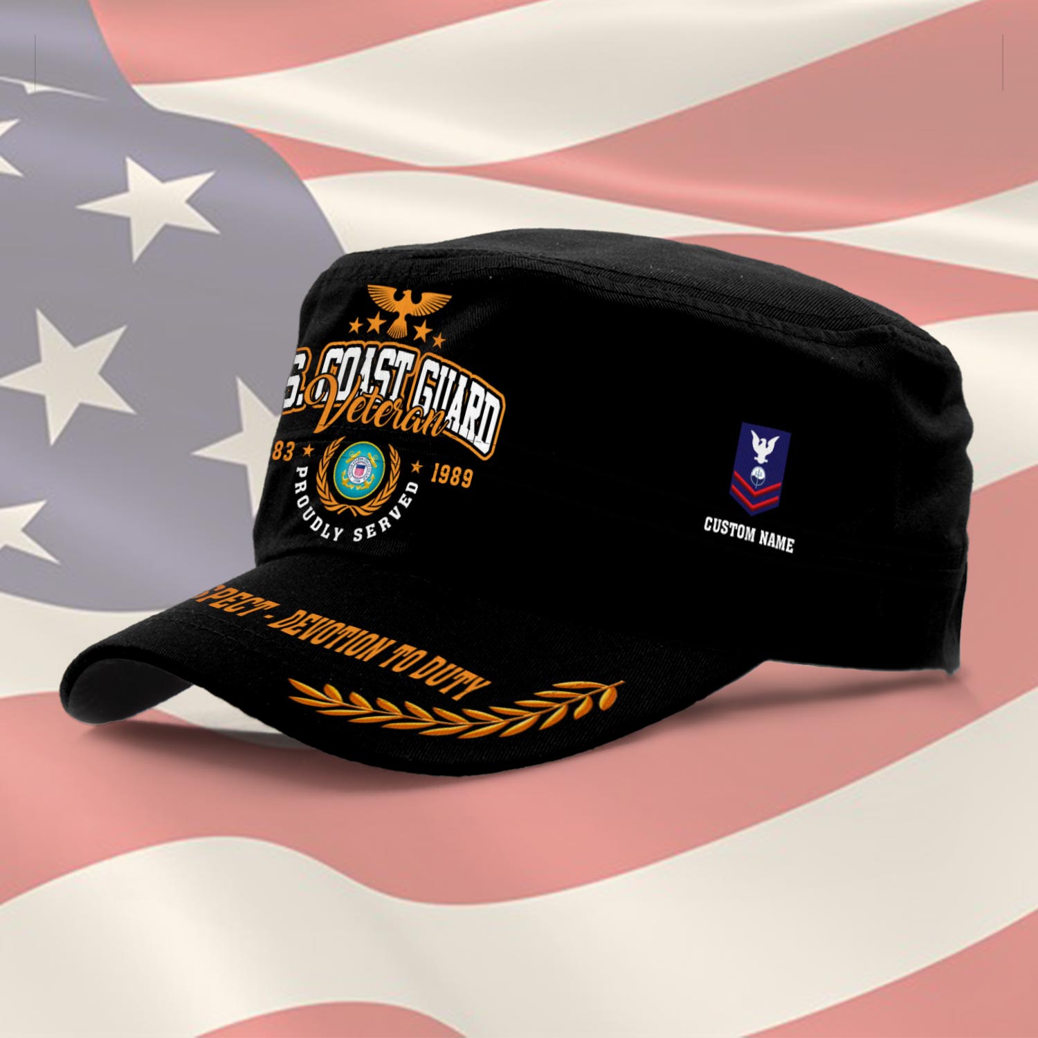 US Coast Guard, E 8 Gold - Military Cap - Image 2