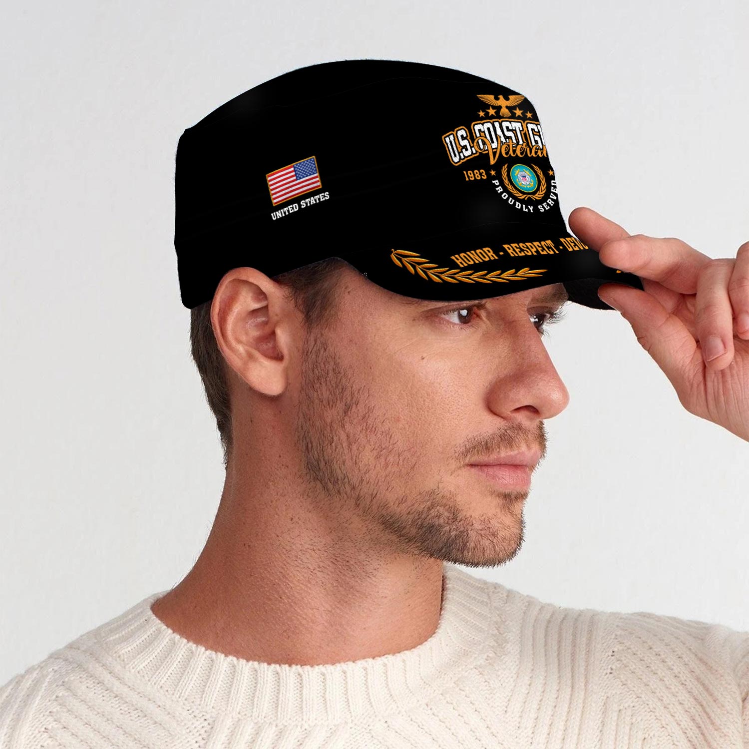 US Coast Guard, E 8 Gold - Military Cap - Image 3