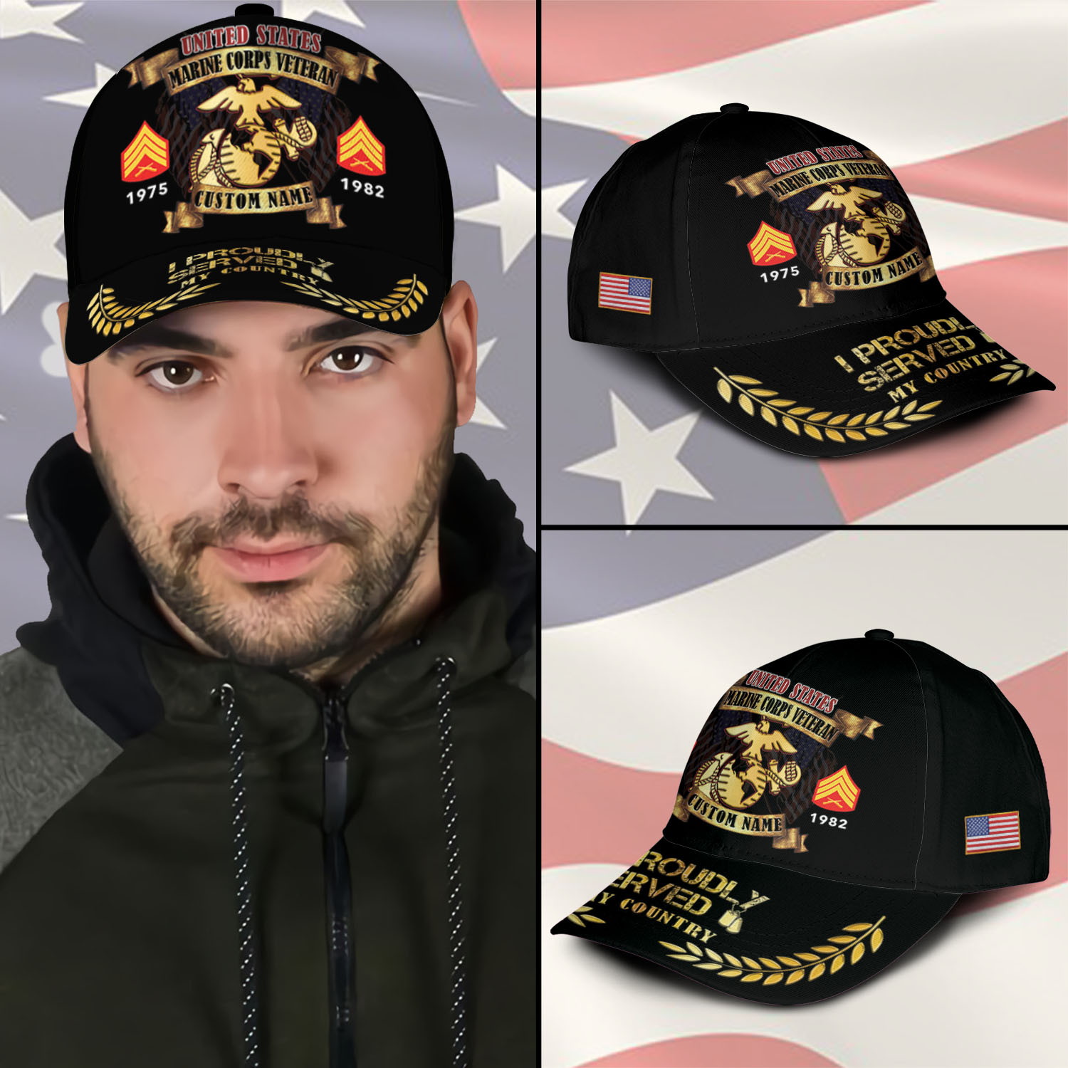 US Marine Corps, Remember - Honor - Respect - Classic Cap - Image 3