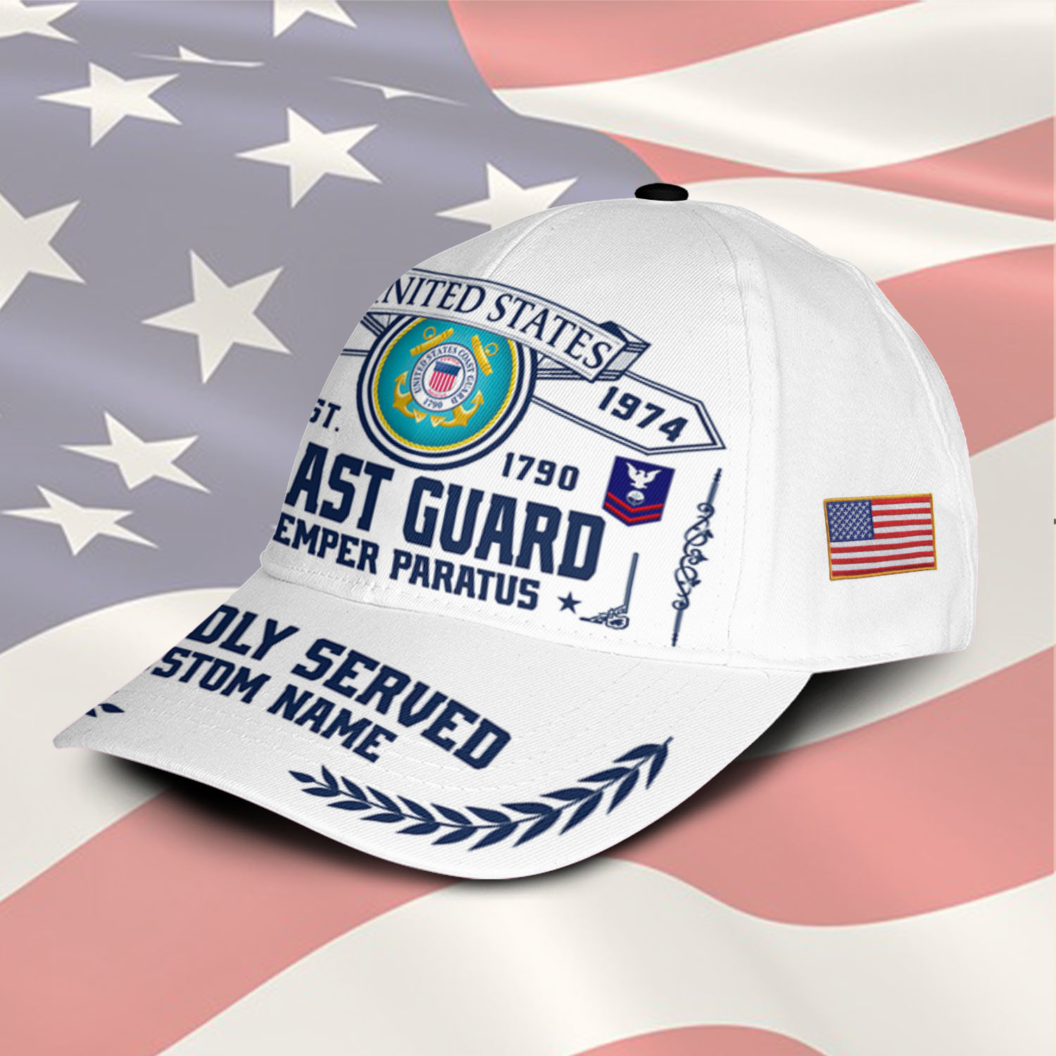 US Coast Guard, E 4 Gold - Classic Cap - Image 2