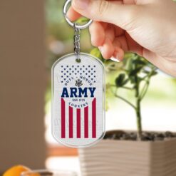 Alternative view of US Army, Lest We Forget - Acrylic Keychain