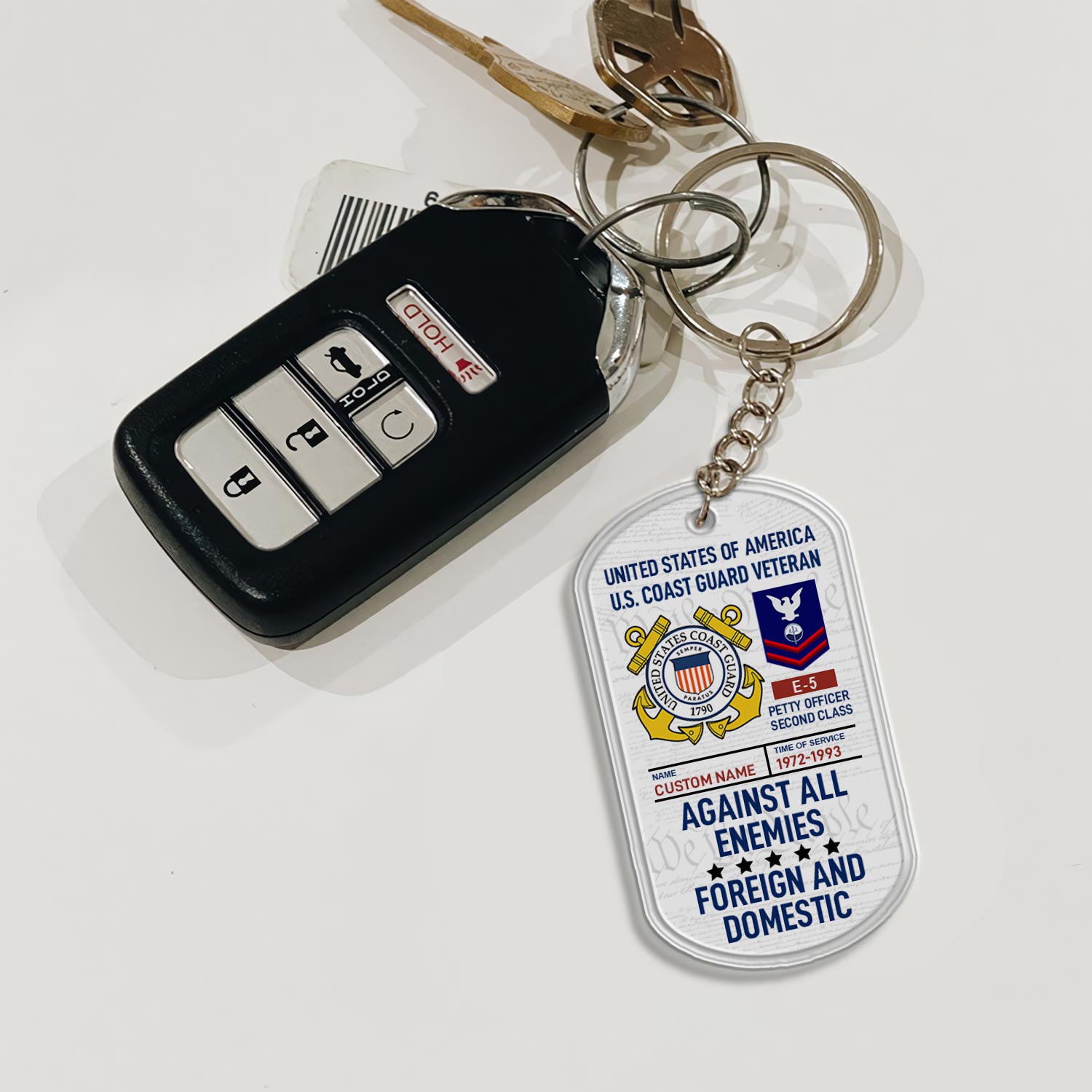 US Coast Guard, Honor The Fallen - Acrylic Keychain - Image 3