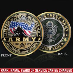 US Army, W 4 Army Chief Warrant Officer 4 - Military Printed Challenge Coin