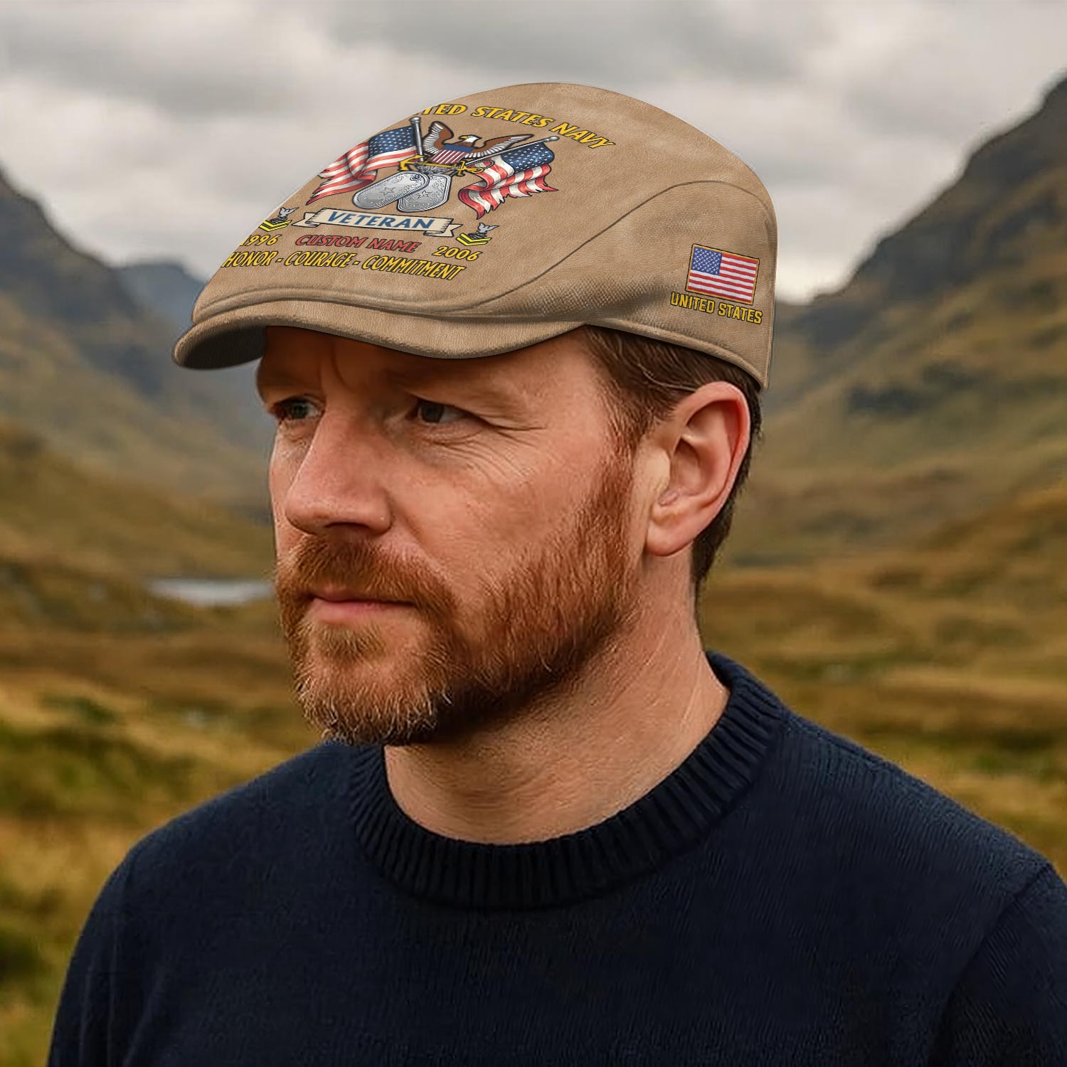 US Navy, E 5 Gold - Jeff Cap - Image 4