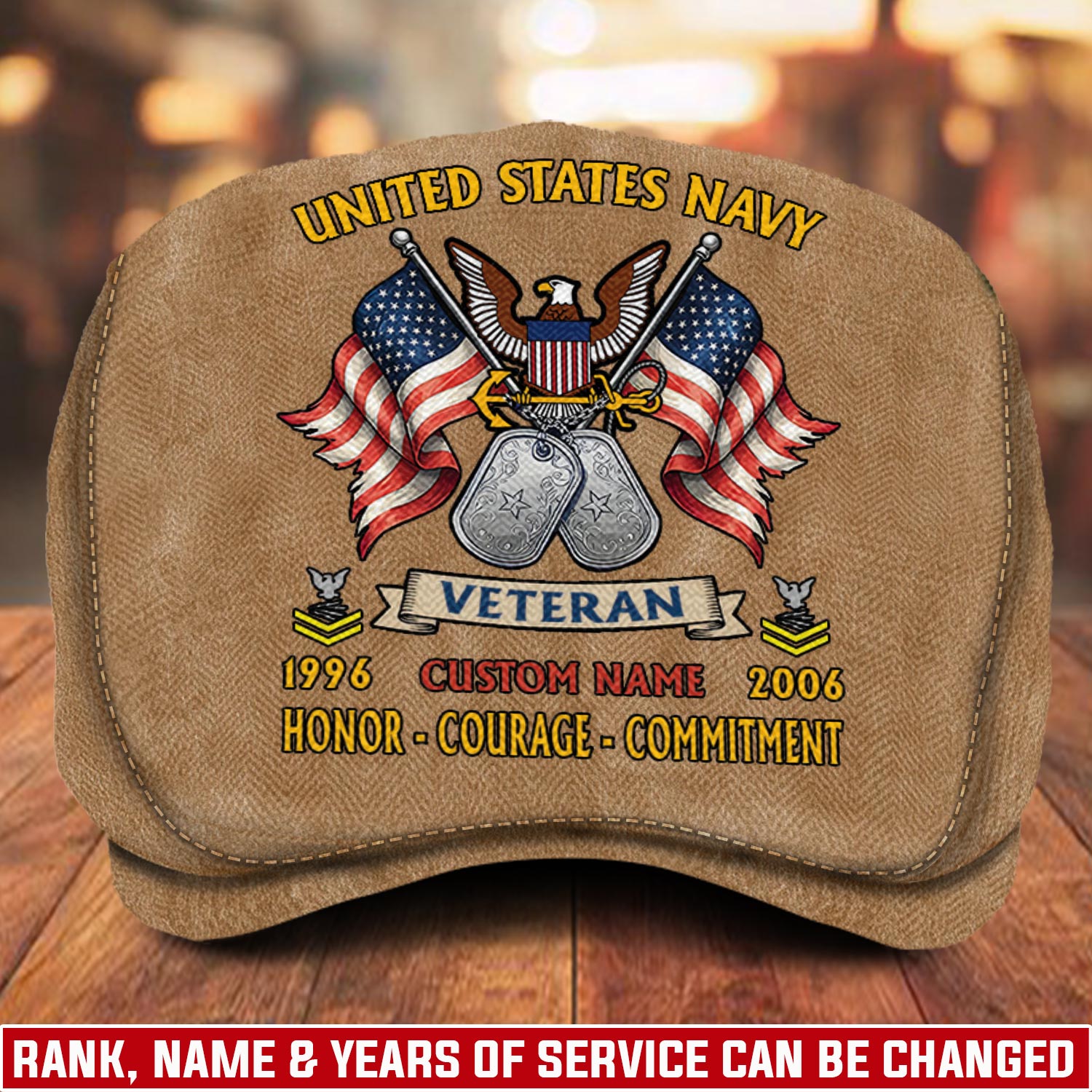 US Navy, E 5 Gold - Jeff Cap