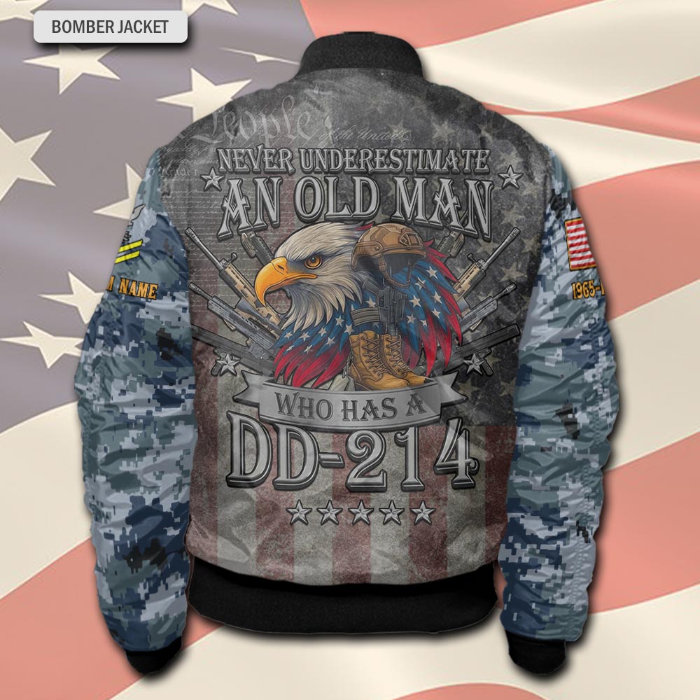 US Navy, By Sea, Air and Land - Bomber Jacket - Image 3