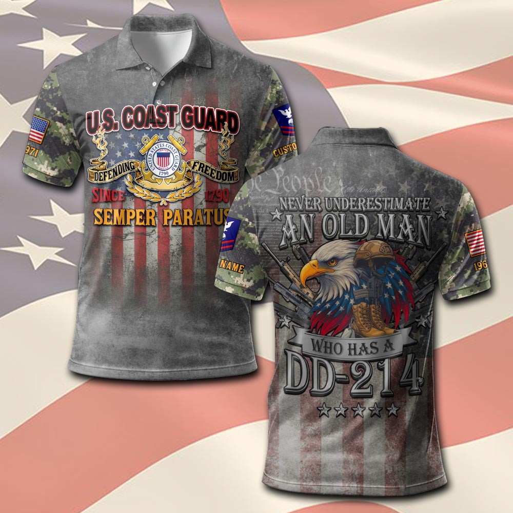 US Coast Guard, E 6 Red - Polo Shirt