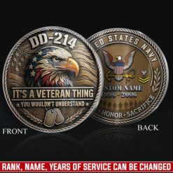 US Navy, Life And Pride - Military Printed Challenge Coin