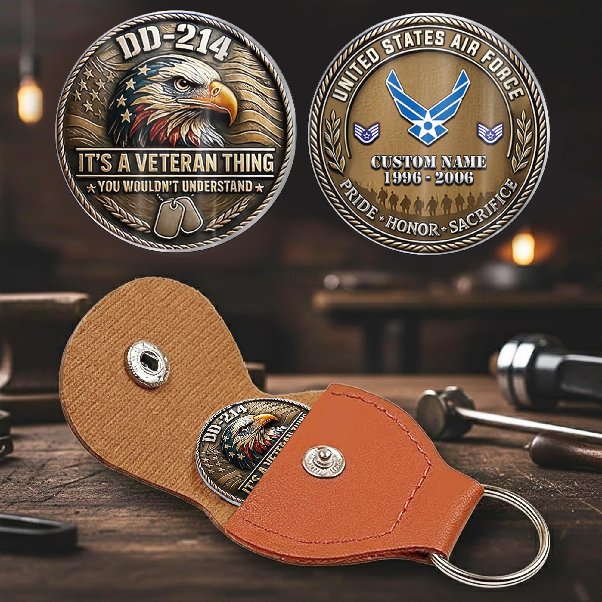 US Air Force, I Walked The Walk - Military Printed Challenge Coin - Image 2