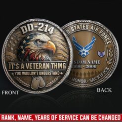 US Air Force, I Walked The Walk - Military Printed Challenge Coin