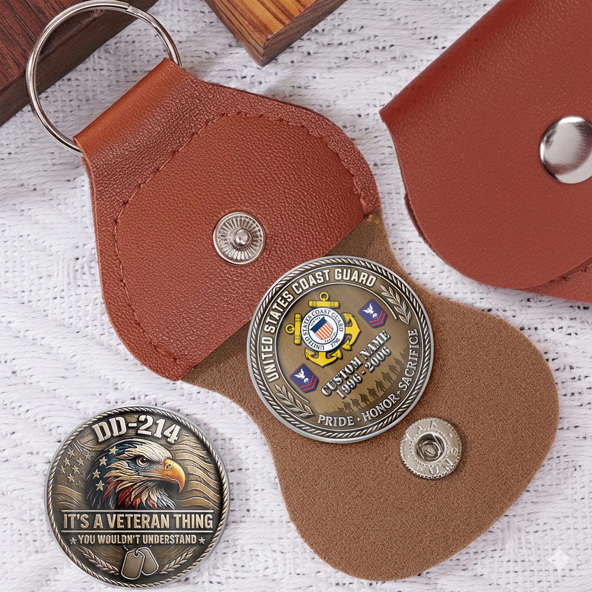 US Coast Guard, Once A Coastie, Always A Coastie - Military Printed Challenge Coin - Image 5