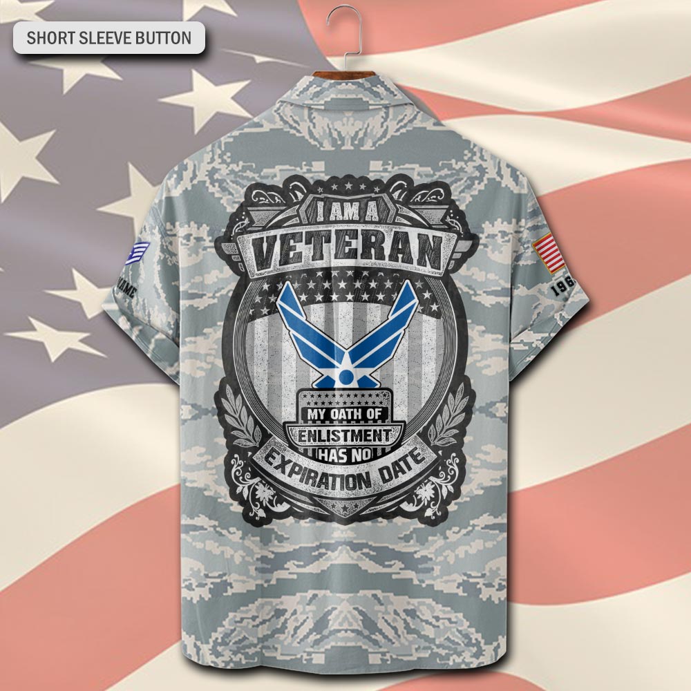 US Air Force , Honor The Fallen - Short Sleeve Button Shirt - Image 3