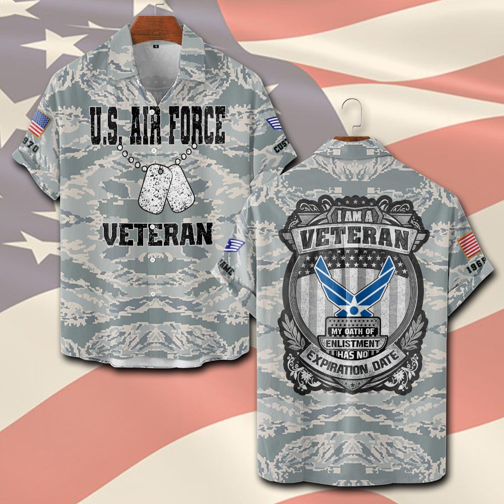US Air Force , Honor The Fallen - Short Sleeve Button Shirt