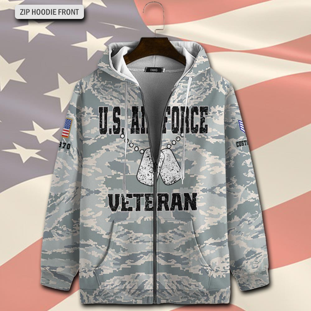 US Air Force , Served With Pride - Zip Hoodie - Image 2