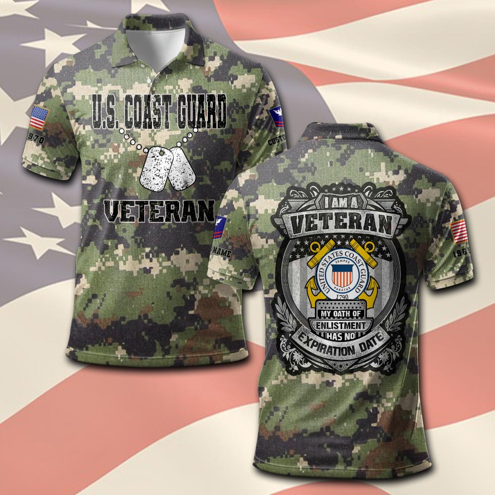 US Coast Guard, Remember - Honor - Respect - Polo Shirt