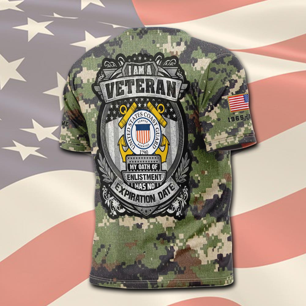 US Coast Guard, E 4 Red - T-Shirt - Image 3