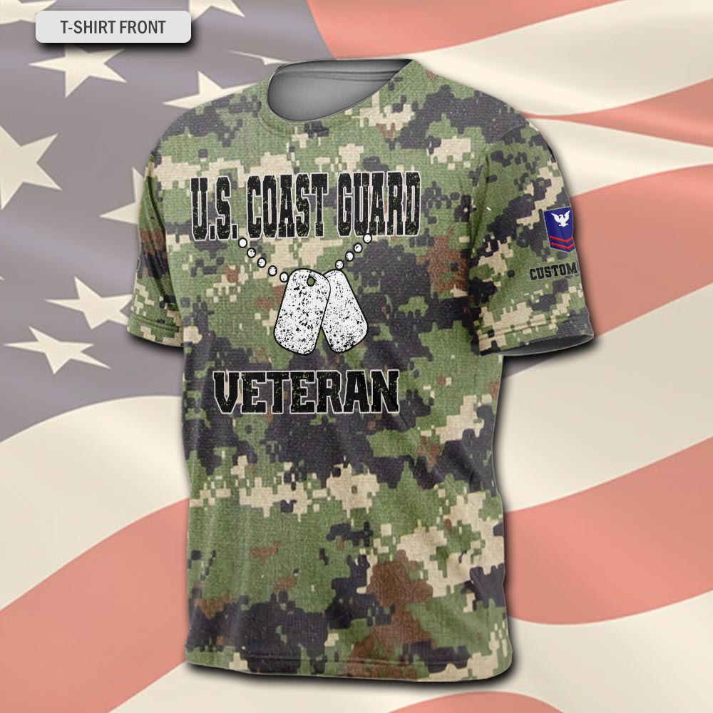 US Coast Guard, E 4 Red - T-Shirt - Image 2