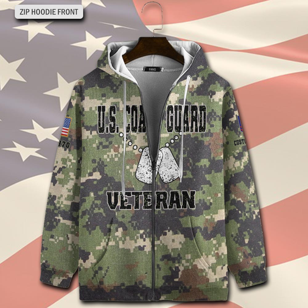 US Coast Guard, Served With Pride - Zip Hoodie - Image 2