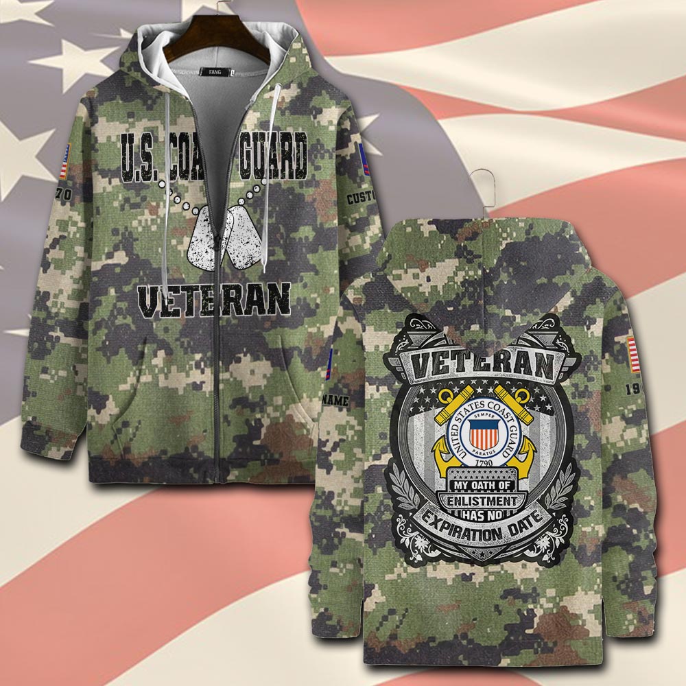 US Coast Guard, Served With Pride - Zip Hoodie