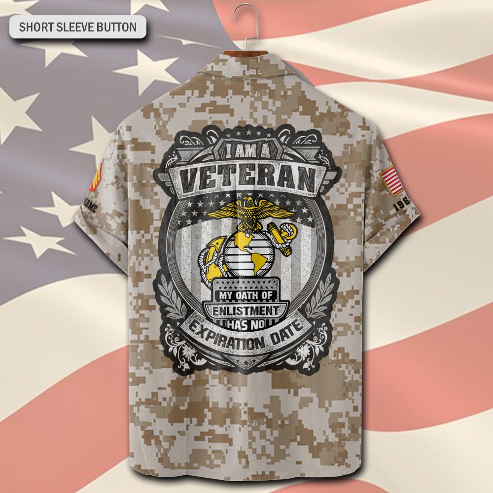 US Marine Corps, Honoring All Who Served - Short Sleeve Button Shirt - Image 3