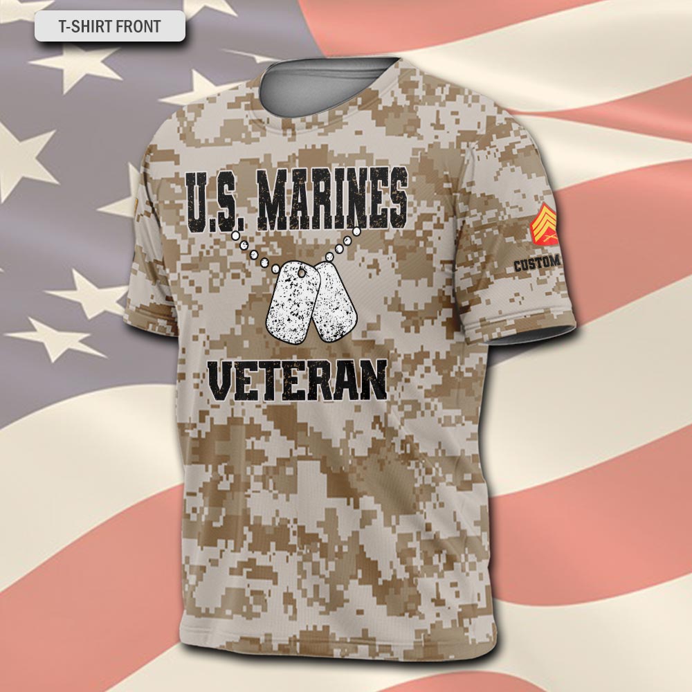 US Marine Corps, E 9 Marines Master Gunnery Sergeant - T-Shirt - Image 2