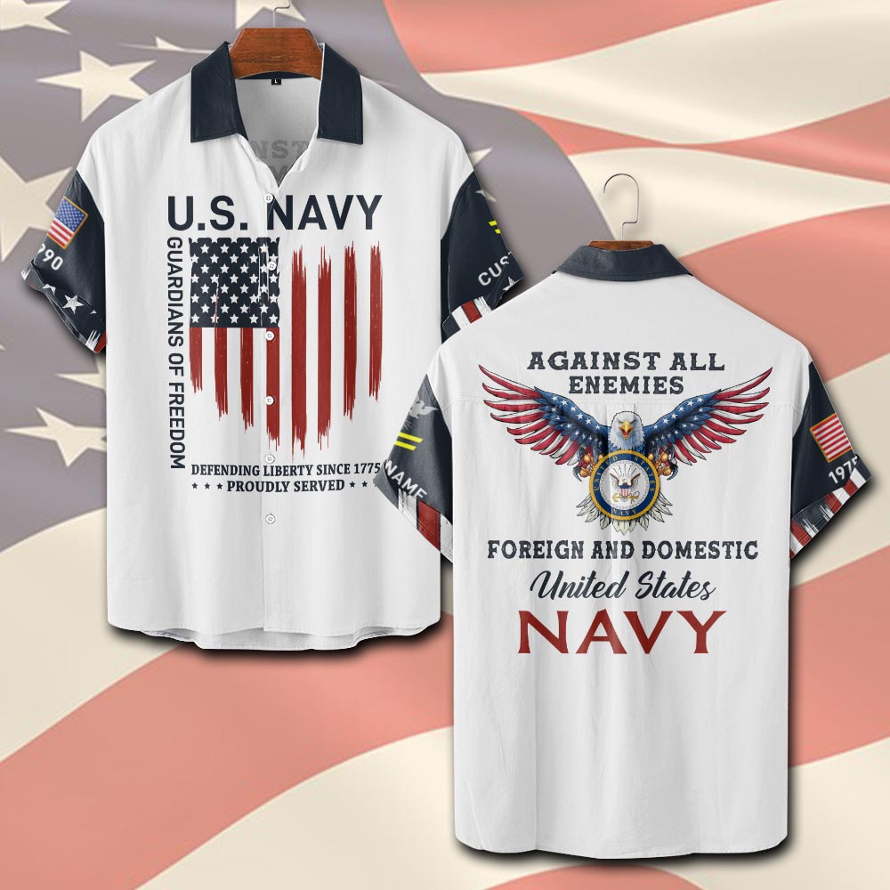 US Navy, Proud To Have Served - Short Sleeve Button Shirt