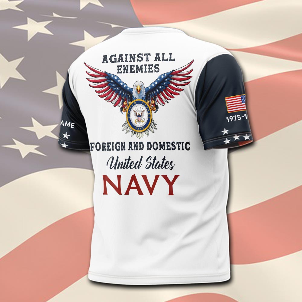 US Navy, E 6 Red - T-Shirt - Image 3