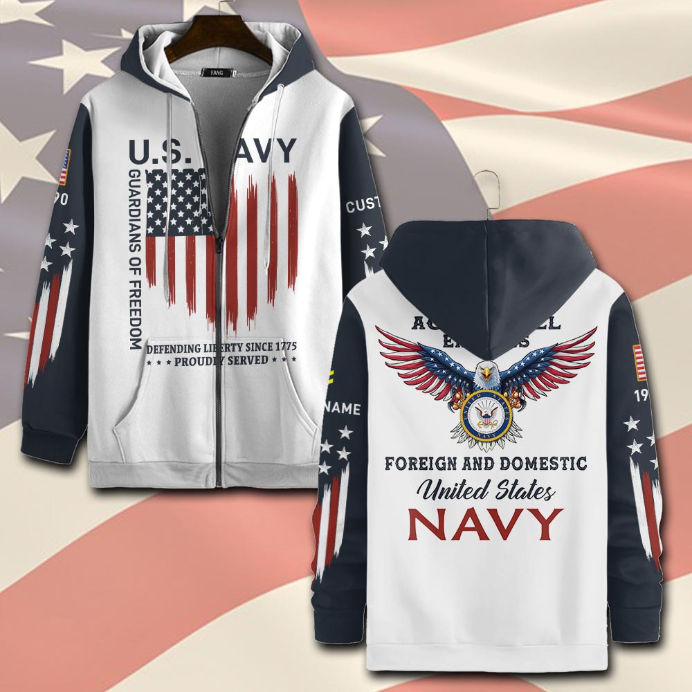 US Navy, Defender of Freedom - Zip Hoodie