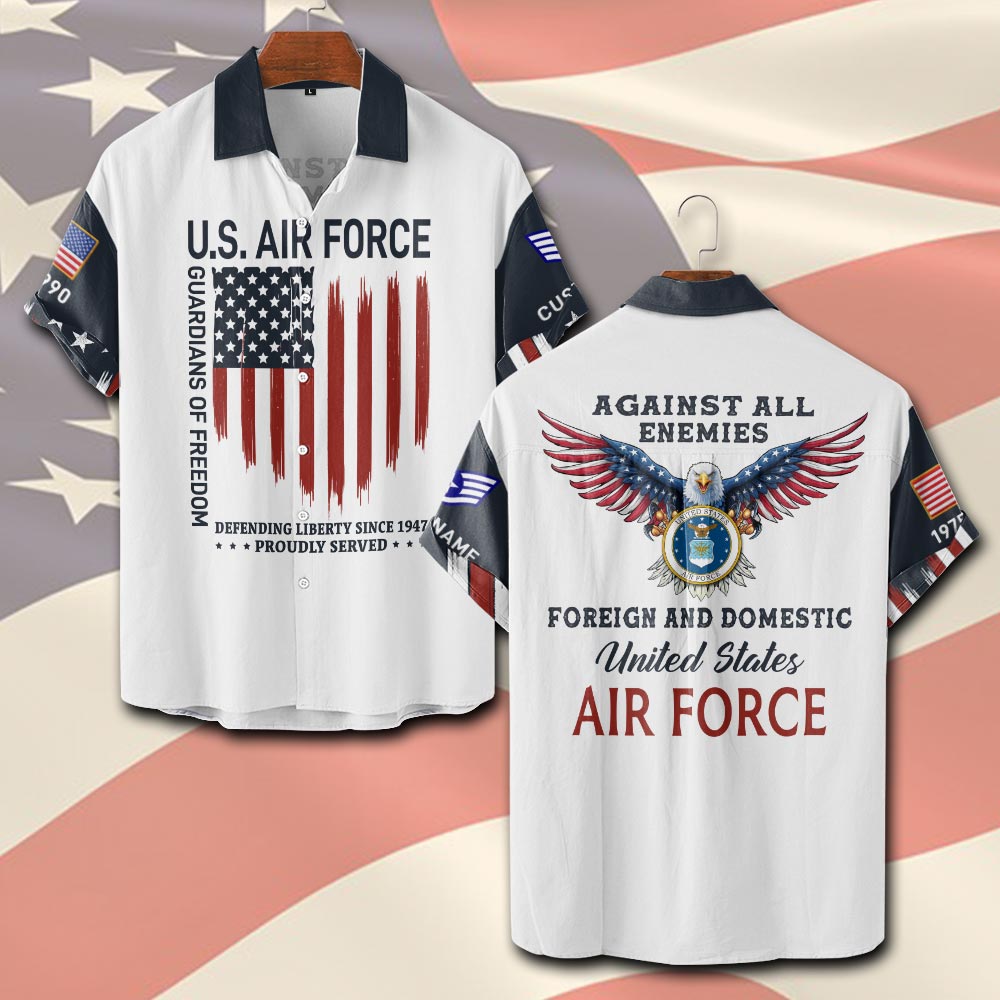 US Air Force , Served With Pride - Short Sleeve Button Shirt