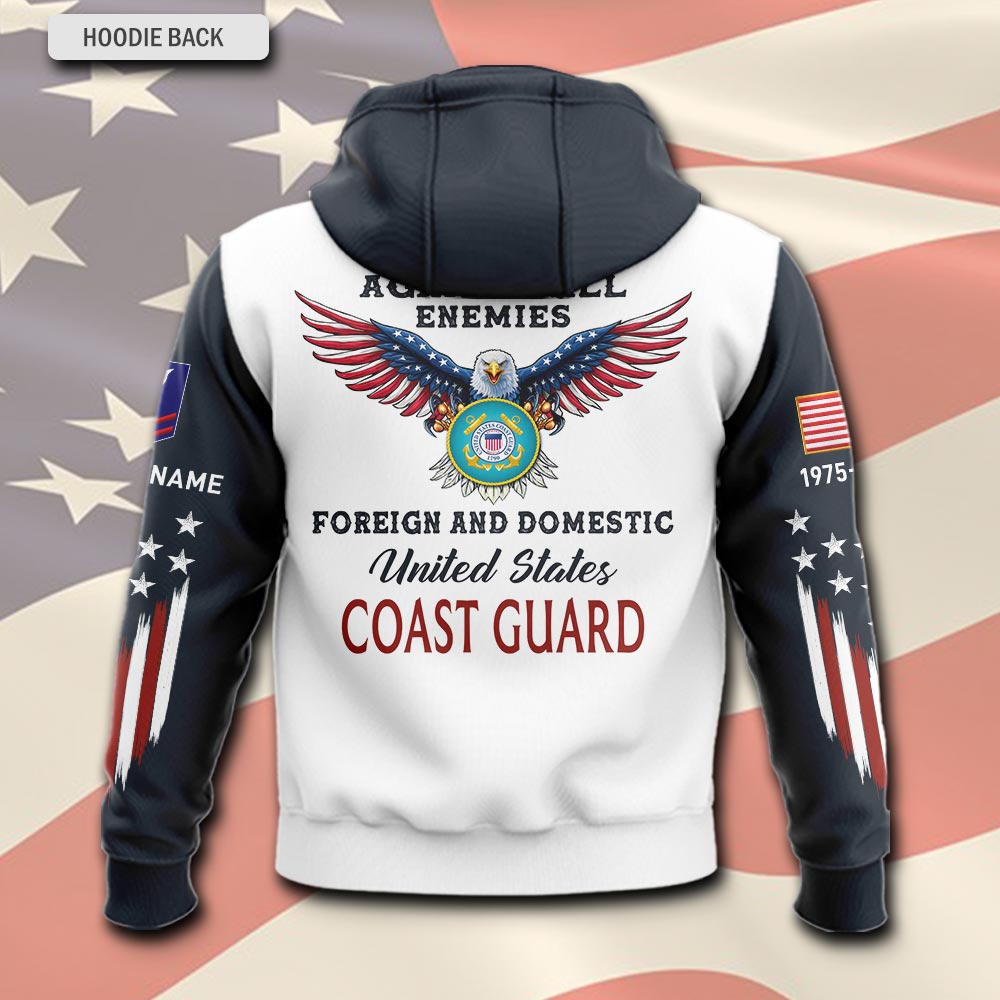 US Coast Guard, E 6 Gold - Hoodie - Image 3
