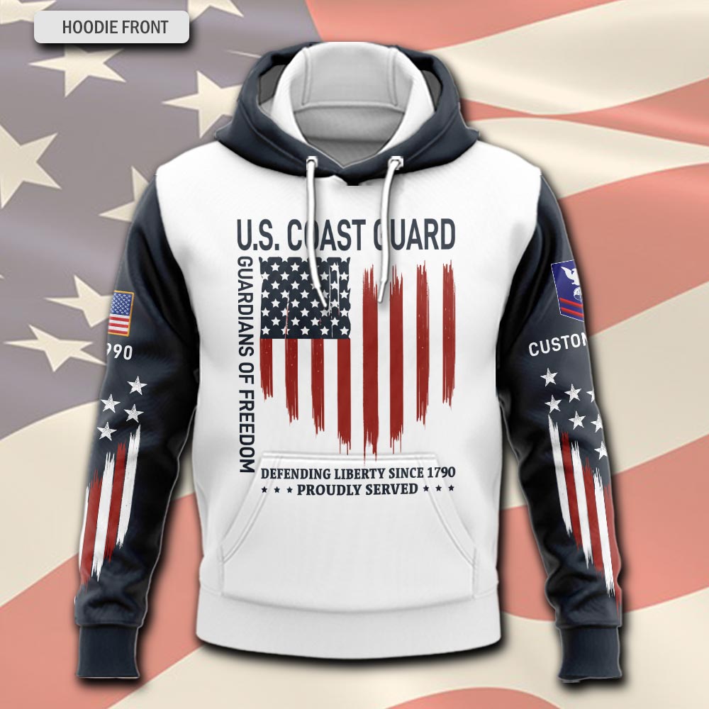US Coast Guard, E 6 Gold - Hoodie - Image 2