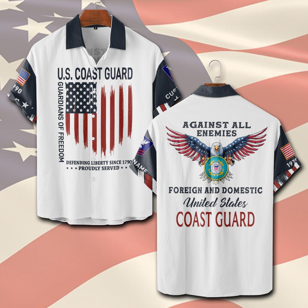 US Coast Guard, Served With Pride - Short Sleeve Button Shirt