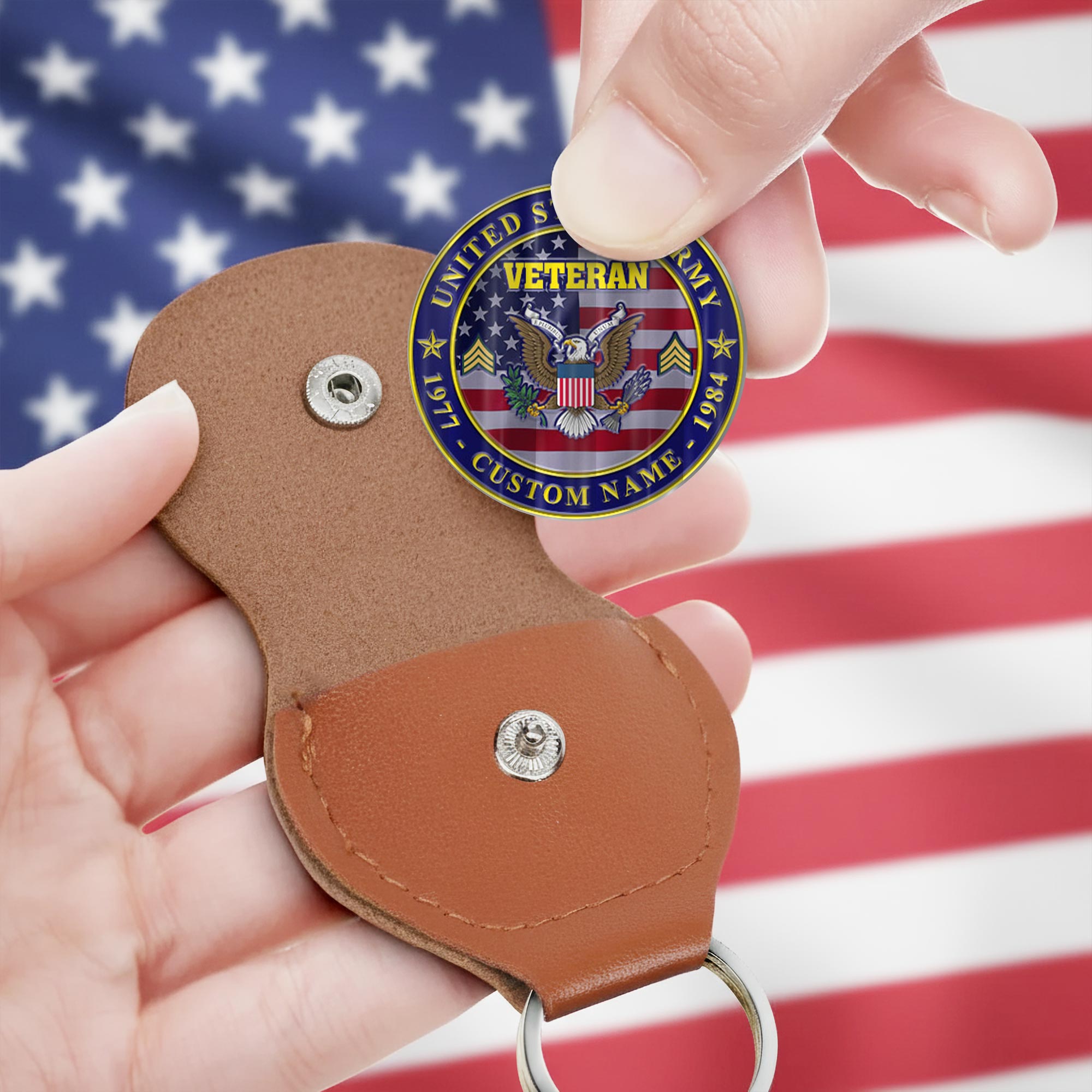 US Army, Honor, Duty, Service - Military Printed Challenge Coin - Image 3